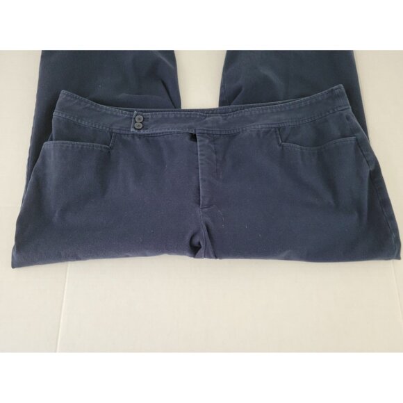 Chaps Womens Pants 22W Plus Capri Solid Blue Zip Slash Pocket Casual CAP48E - Picture 3 of 8